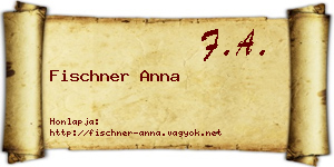 Fischner Anna névjegykártya
